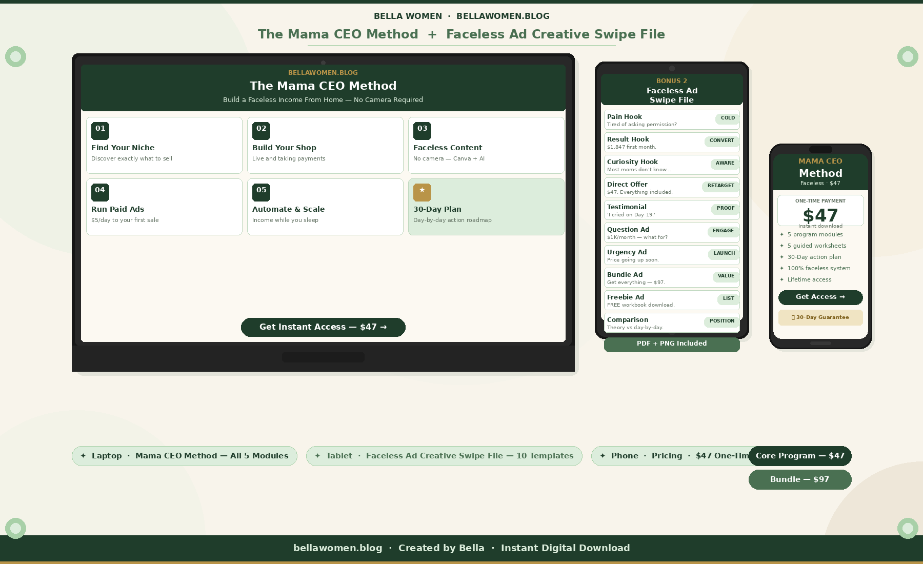 The Mama CEO Method — Build a Faceless Income From Home